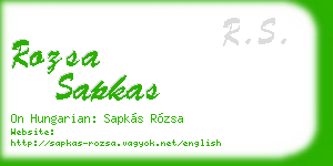 rozsa sapkas business card