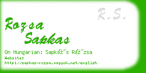 rozsa sapkas business card